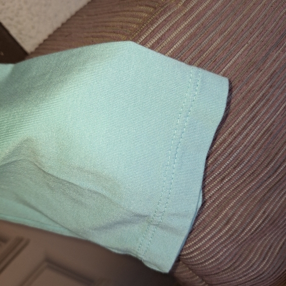 Susan Graver Turtle SzXL Aqua Super Soft Knit Long Sleeves - Picture 4 of 6